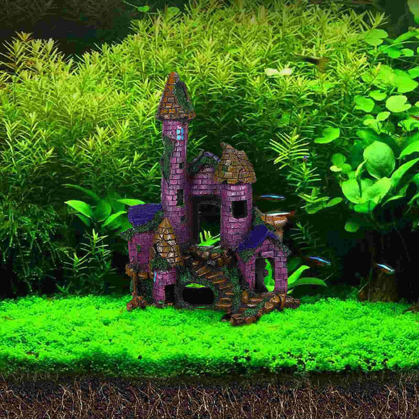 Aquarium Resin Castle Decorative Ornaments 1pcs Fish Tank Halloween Decorations