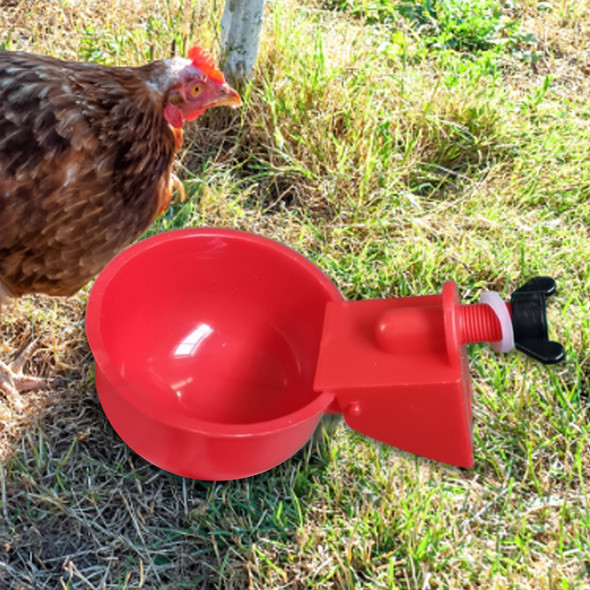 6Pcs Chicken Drinker Cup Kit Automatic Chicken Feeder Farm Animal Drinking Water Feeder Livestock Feeding Watering Supplies