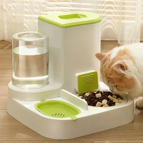 2 in 1 Cat Food Dispenser Feeder Dog Feeding & Watering Supplies Automatic Feeder For Cats Dogs Drinking Water Bowl Pet Supplies