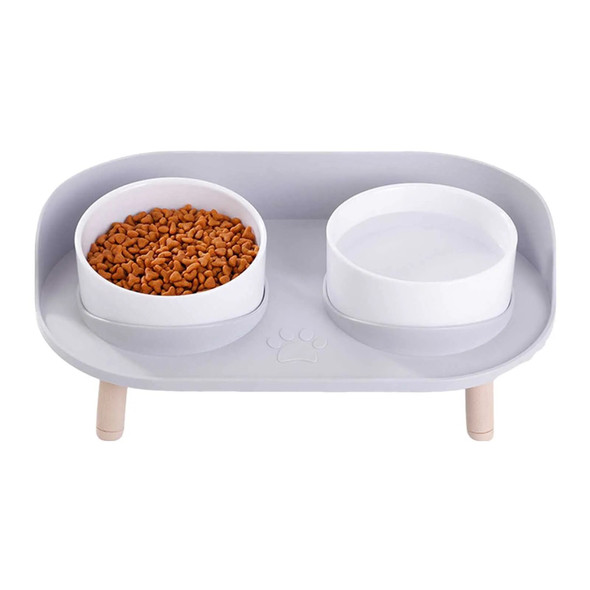 Food Feeders Pet Cat Double Bowls Cats Dogs Drinker Water Bowl Double Feeding Bowls for Feeding Watering Supplies