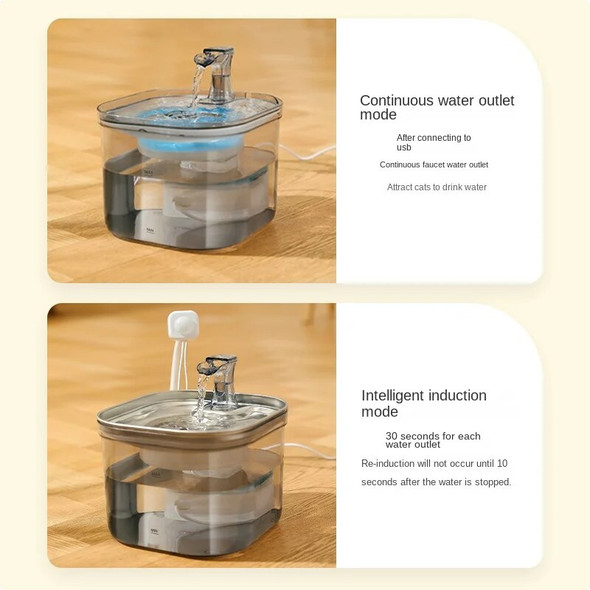 Cat Water Fountain Motor with Rechargeable Battery Filter, Drinker for Dogs, Wireless Feeding and Watering Supplies, Pet Product
