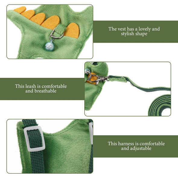 Pet Leash Kitten Adjustable Ferret Small Pets Traction Rope Puppy Harness Dog Vest Pet Leash Kitten Adjustable Ferret Small Pets Traction Rope Puppy Harness Dog Vest