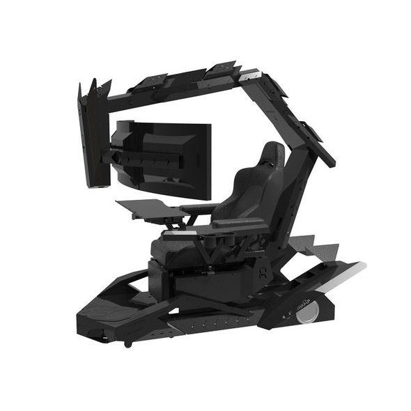 Three Screens Driving Simulator Computer Rgb Black And Red Luxury