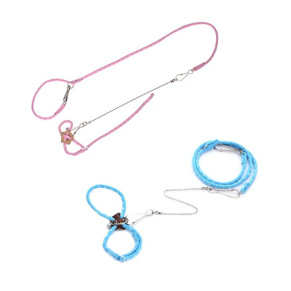 Hamster Harness Adjustable Small Pet Leash Collars Outdoor Training Belt Leash Strap For Small Animals With Bell Pet Supplies Hamster Harness Adjustable Small Pet Leash Collars Outdoor Training Belt Leash Strap For Small Animals With Bell Pet Supplies