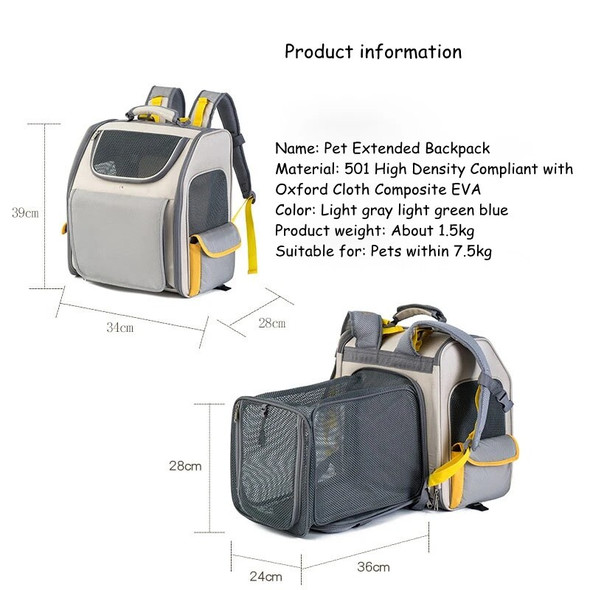 High Capacity Pet Transport Backpack Foldable Expansion Outdoor Breathable Cat Dog Fashion Portable Carrier Bags Comfort Carrier