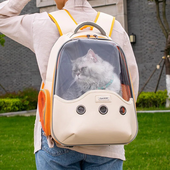 Cat Carrier Bag Outdoor Pet Shoulder Bag Carriers Backpack Breathable Portable Travel Transparent Bag For Small Dogs Cats