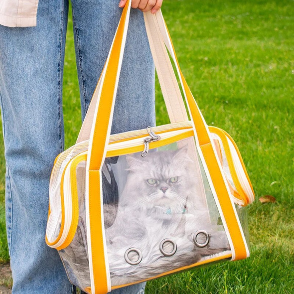Cat Carrier Bag Outdoor Pet Shoulder Bag Carriers Backpack Breathable Portable Travel Transparent Bag For Small Dogs Cats