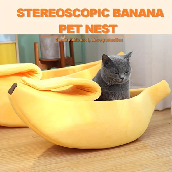 Cozy Banana Cat Bed Cave Cat Bed Little Mat Basket Small Dog HousePortable Pet Beds For Cats And Small Dogs Pet House Goods