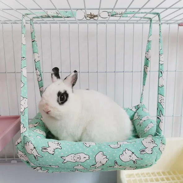 Warm Rabbits Bunny House Winter Small Pet Hammock Plush Hamster Guinea Pig Cage Hanging Bed Swing Nest Climb Toys Pet Supplies