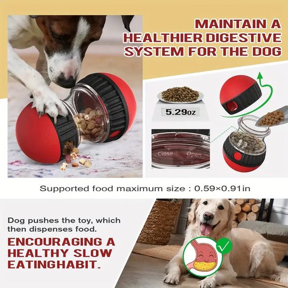 Leaky Food Ball Dog Toys for Dog Elliptical Track Rolling Ball Toy Puzzle Training Samll Dog Toy Interactive Slow Food Pet Toy Leaky Food Ball Dog Toys for Dog Elliptical Track Rolling Ball Toy Puzzle Training Samll Dog Toy Interactive Slow Food Pet Toy