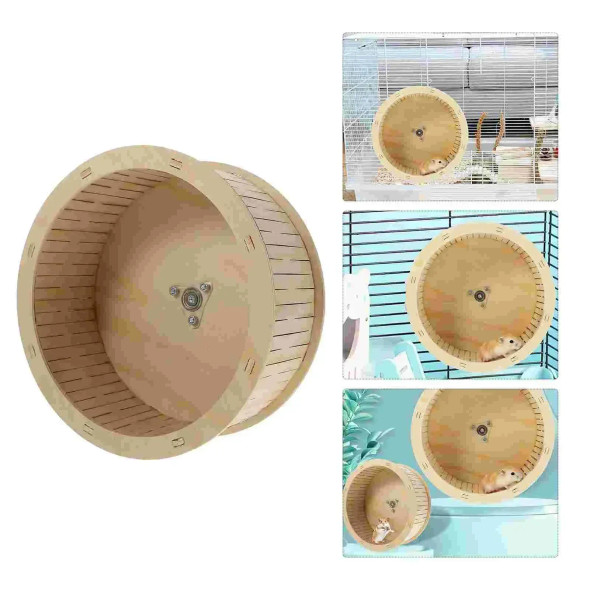 Mice Pet Furniture Gerbil Toy Rollers Wood Hamsters Exercise Track Wheel Silence Spinners Hamster Race Running