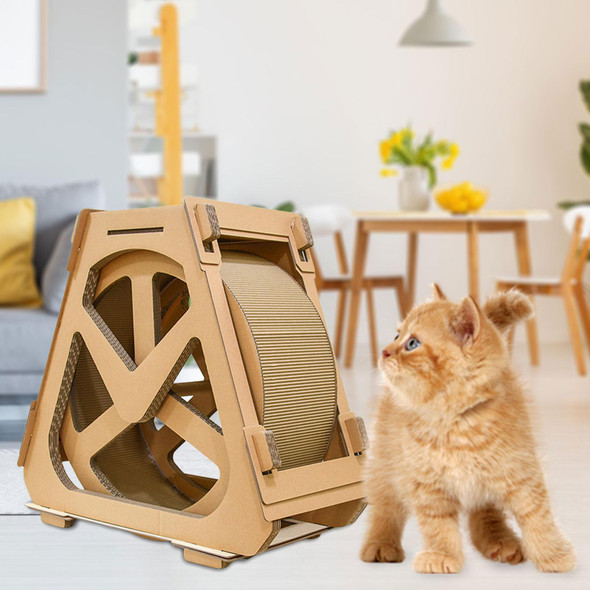 Cat Running Wheel Exercise Treadmill Corrugated Kitten Toys Mute for Fitness