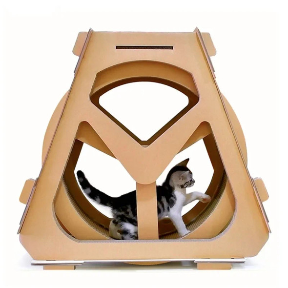 Pet Cat Scratching Board Breathable Pet Special Treadmill Roller Exercise Running Wheel Weight Loss Cat Claw Plate