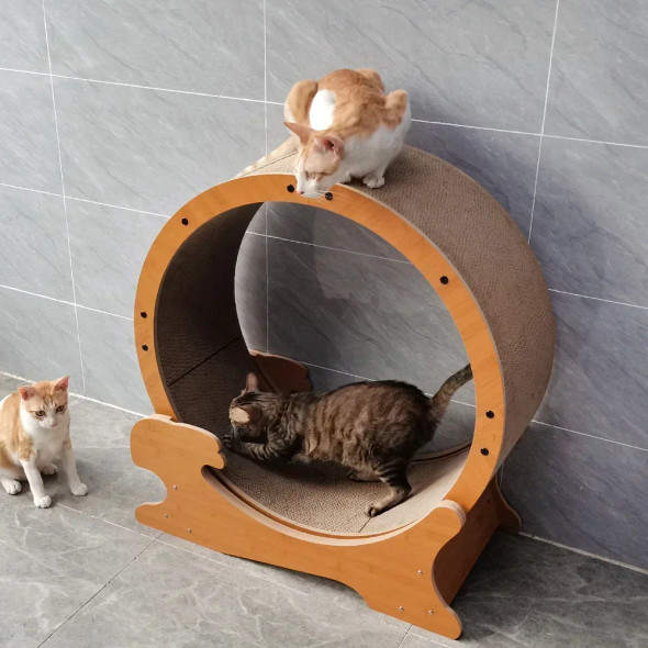 Cat Running Wheel Cat Claw Treadmill Exercise Roller Low Noise Pet Items Claw Board Pet Furniture Cat Toys