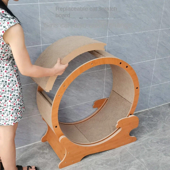 Cat Running Wheel Cat Claw Treadmill Exercise Roller Low Noise Pet Items Claw Board Pet Furniture Cat Toys