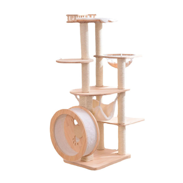 New High Quality Large luxury Cat Tree house Tower cat wheel exercise Cats Treadmill