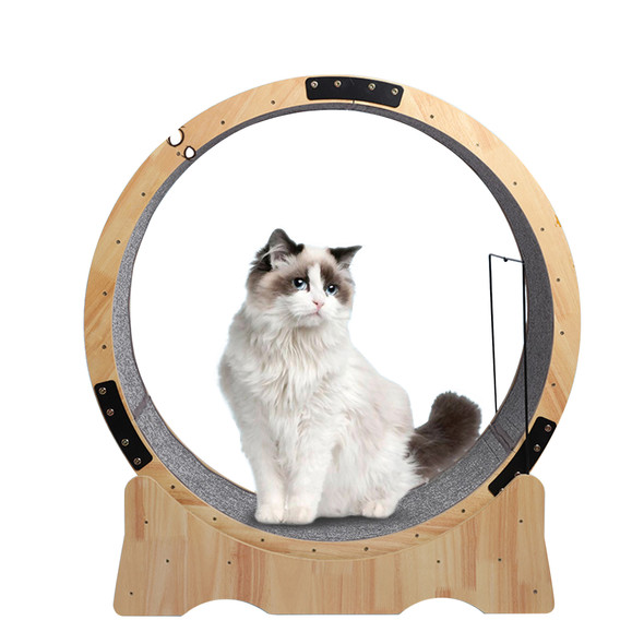 Cat Wheel Circle Track for Household Interactive Pet Tread Exercise Running Wheel Cat Climbing Frame Fiberboard Cat Treadmill