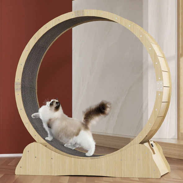 Cat Treadmill Mute Pet Fitness Roller High Fiberboard Anti Pinch Exercise Running Wheel Cat Furniture Cat Climbing Frame Pet Toy