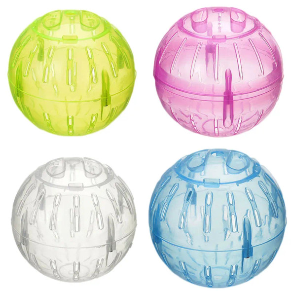 Pet Running Ball Plastic Transparent Grounder 10cm Jogging Hamster Pet Small Exercise Guinea Pig Mini Trot Ball