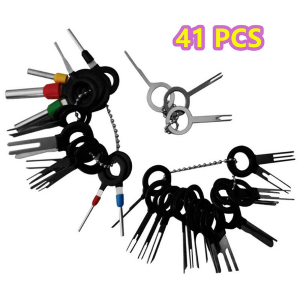 11/18/36/41Pcs Universal Car Terminal Removal Repair Tool Wire Plug Connector Extractor Puller for Car Disassembly Hand tool