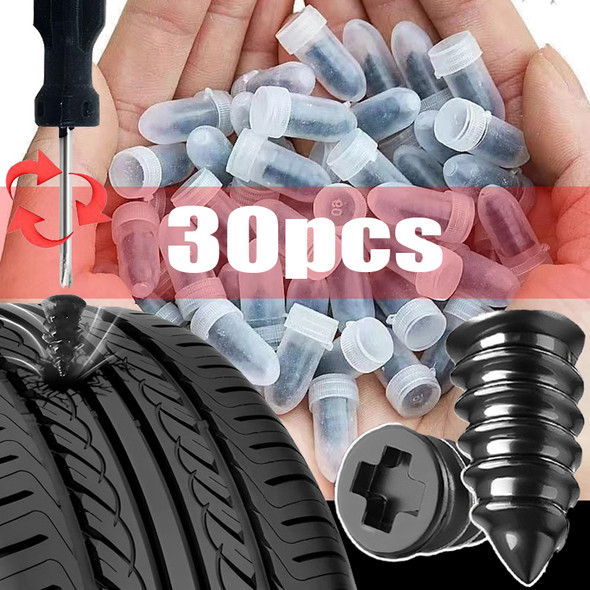 10/30Pcs Car Motorcycle Vacuum Tyre Repair Nails Truck Scooter Bike Tire Puncture Repair Tools Rubber Metal Nails Accessories