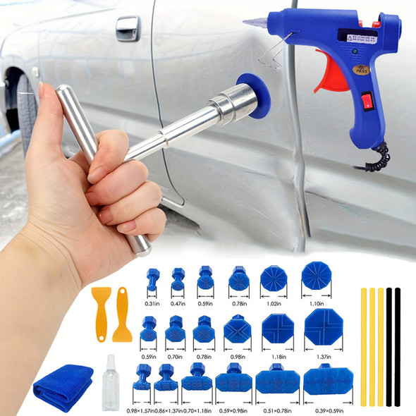 Car Body Paintless Dent Repair Tool Set Auto Part Mechanical Sheet Metal Slide Multiple size Suction Cup Puller Glue Kit