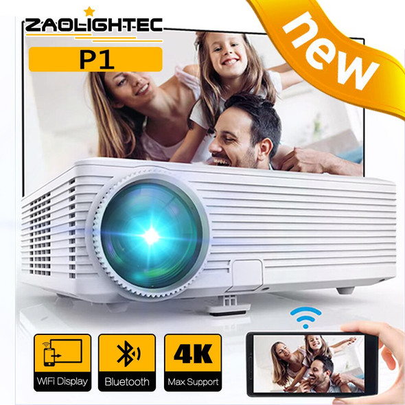 ZAOLIGHTEC P1 LED HD Projector Outdoor Wireless 1080P Support 4K HDMI