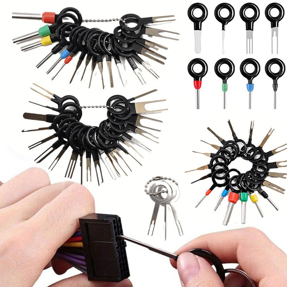 41pcs Universal Car Terminal Removal Repair Tool Wire Plug Connector Extractor Puller for Car Terminals Disassembly Hand Tools