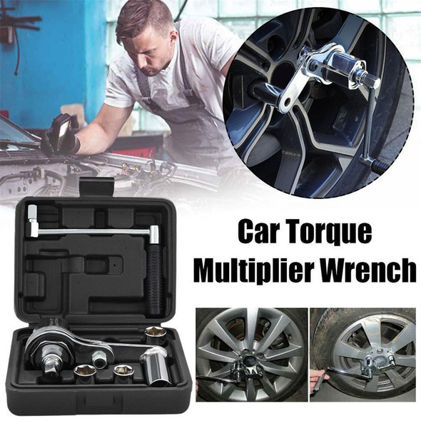1Set 1/2" Torsional Torque Multiplier Wrench Lug Nut Remover Type Car Tire Disassembly Labor-Saving Force Wrench 3200N.M