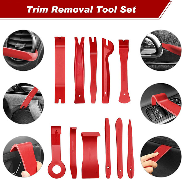 Auto Interior Disassembly Tools Trim Removal Tool Kit Car Removal Tool Kit Door Panel Radio Stereo Audio Dash Terminal Removal