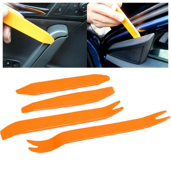 4Pcs Car Removal Tool Car Radio Door Clip Panel Trim Dash Auto Radio Removal Pry Tool Automobile Interior Disassemble Kit