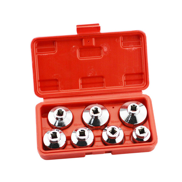 7Pcs Oil Filter Wrench Socket Set 3/8-inch Drive Car Accessories Disassembly Tool Sturdy Fuel Filter Cap Removal Tool Set