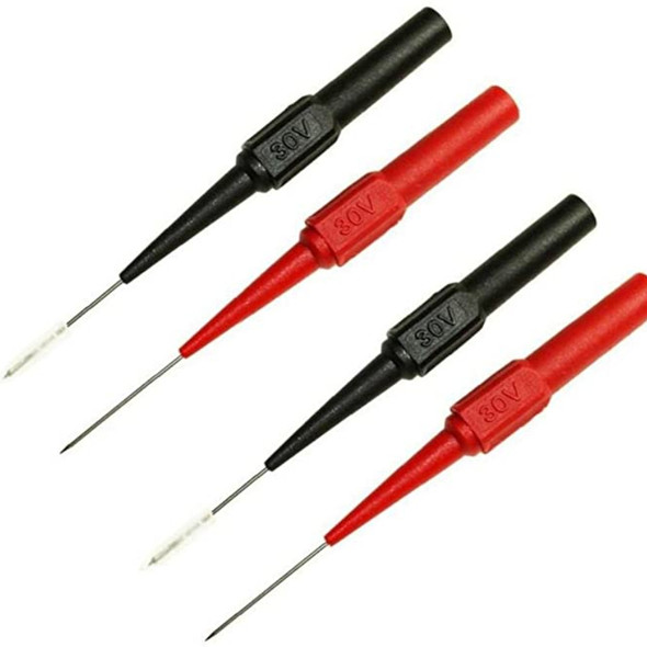 4Pcs 30V Diagnostic Tools Multimeter Test Lead Extention Back Piercing Needle Tip Probes Autotools Automotive Kit Machine 0.7MM