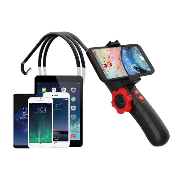 Popular automotive endoscope diagnostic tools handheld 2-way articulating videoscope inspection camera borescope high resolution