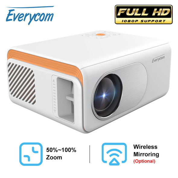 Everycom X70 Mini Led Support 1080p Wifi Projector Pocket Pico