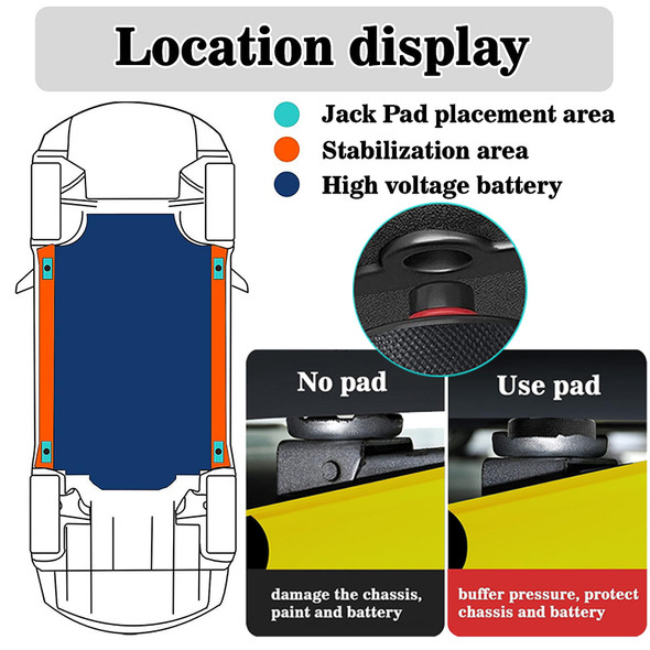 For Tesla Rubber Lifting Jack Pad Adapter Tool for Tesla Model 3/Y/S/X 2017-2023 Accessories Tire Repair Tool Lifting Jack Pad