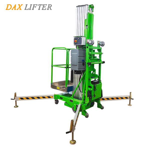 Various Height High Configuration Single Mast Aluminum Lift Equipment for Sale