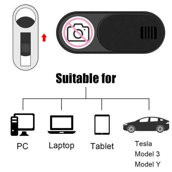 Privacy Protector Camera Cover For Tesla Model 3 Y Center Console Accessories Webcam Slide Switch Blocker Interior Sticker Trim