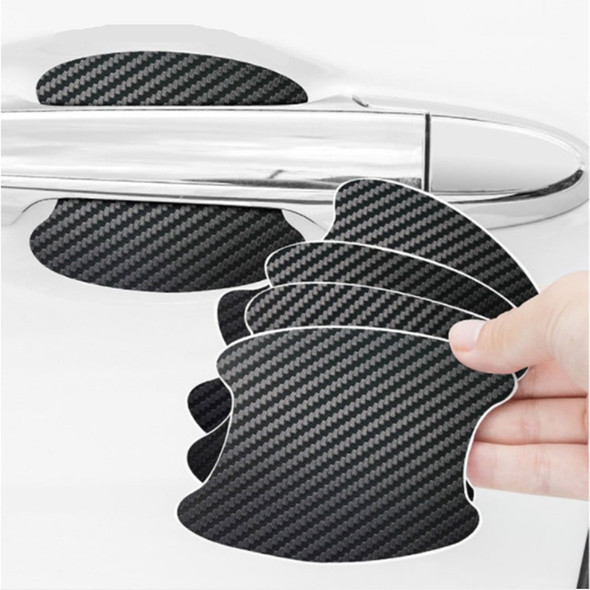 4Pcs/Set Car Door Sticker Carbon Fiber Scratches Resistant Cover Auto Handle Protection Film Exterior Styling Car Accessories