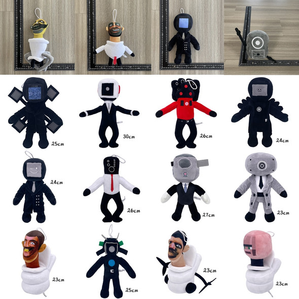 23-28cm Skibidi Toilet Plush Toys Cartoon Game Characters Dolls Stuffed Soft Toy Cartoon Doll Christmas Birthday Gift For Kid 23-28cm Skibidi Toilet Plush Toys Cartoon Game Characters Dolls Stuffed Soft Toy Cartoon Doll Christmas Birthday Gift For Kid