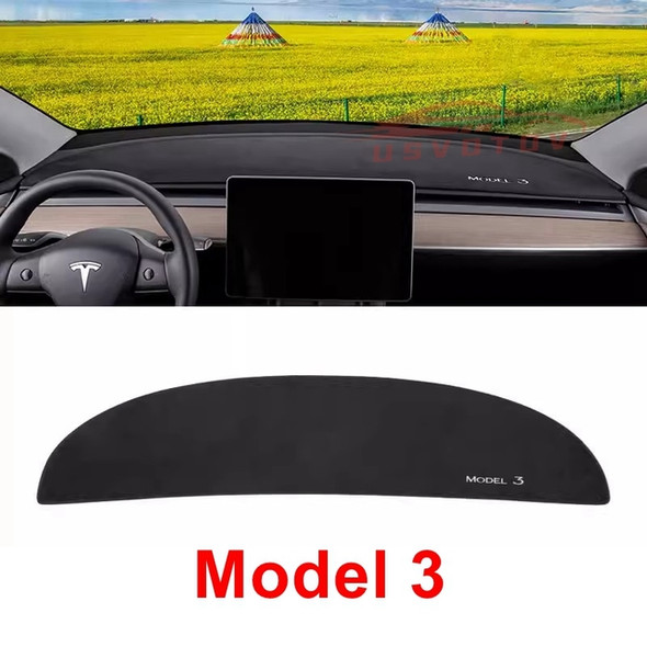 Anti-UV Dashboard Cover For Tesla Model 3 Y S Highland 2024 2023 2022 Center Console Accessories Dash Mat Protector Pad Sunshade