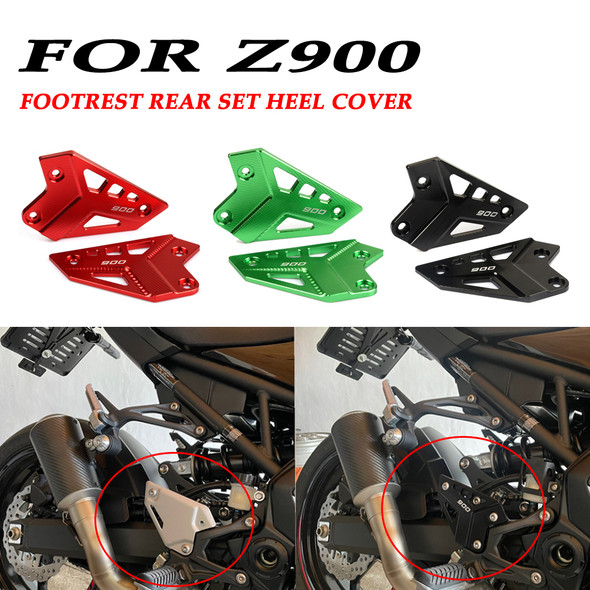 For KAWASAKI Z900 Z 900 2017 - 2023 2022 2021 2020 Motorcycle Accessories FootPeg Footrest Rear Set Heel Plates Guard Protector