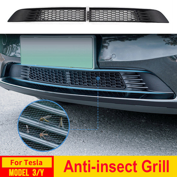 Front Bumper Grill Mesh for Tesla Model 3 Y Highland Air Inlet Vent Cover Grille Guards Protector Anti-insect Net Accessories Front Bumper Grill Mesh for Tesla Model 3 Y Highland Air Inlet Vent Cover Grille Guards Protector Anti-insect Net Accessories