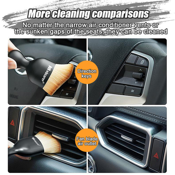 Car Interior Cleaning Brush Center Console Clean Tool Air Outlet Cleaning Soft Brush with Shell Car Crevice Dust Removal Brush