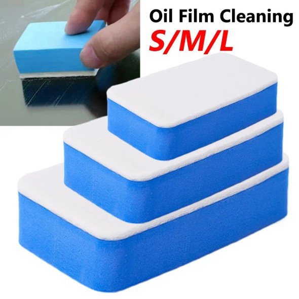 Car Oil Film Cleaning Sponge Wiper Polishing Sponges Brush Car Windshield Glass Wool Felt Brush Oil Removal Tools