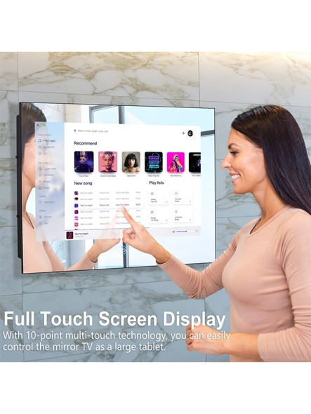 Haocrown 15.6 Inch Waterproof Bathroom Mirror Tv Smart Touchscreen