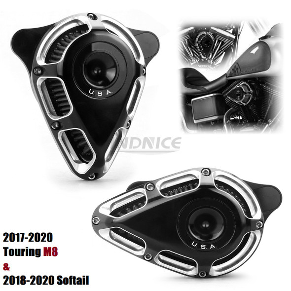 Edge cut Turnable Air cleaners filters rain sock for harley Touring M8 FLTRX FLHR 17-22 softail slim Breakout intakes 18-22