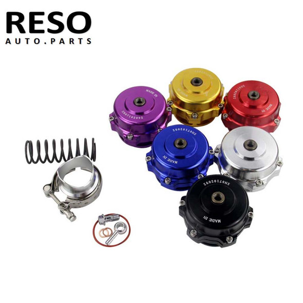 RESO Universal 50mm V-Band Blow Off Valve BOV Q Typer With Weld On Aluminum Flange 35 PSI With Logo High Quality