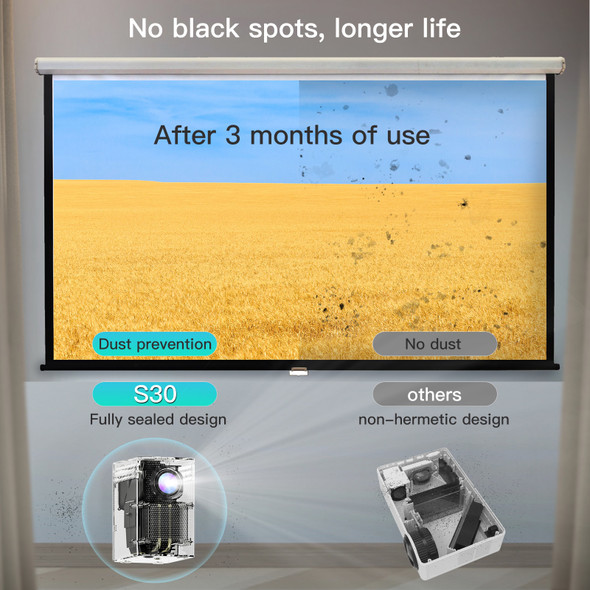 Hongtop S30 Global Version 1080p Android Projetor 400 Lumens Portable