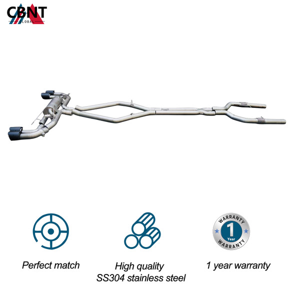 CBNT for Alfa Romeo Giulia Quadrifoglio 2.9T 2015-2019 Catback with Valve Muffler High Quality SS304 Valved Exhaust Pipe System